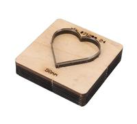 Socobeta Troquel de Corte de Cuero Resistente en Forma de Corazón con Base de Madera Gruesa para Manualidades, Fácil de Operar para Entusiastas del Bricolaje
