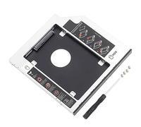 Socobeta Unidad de Disco Duro Bay Caddy Adaptador para 9.5 Mm Universal CD DVD-ROM Sata HDD Ssd Disco Duro Caja Externa para Computadora Portátil adaptadorDVD SSD
