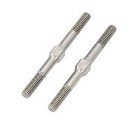 Socobeta Varilla de Tracción de Tensor de Acero para Control Remoto, Varilla de Tracción de 48mm para Accesorios de Coche Teledirigido 1/10, Actualización y Reemplazo, 2 uds.