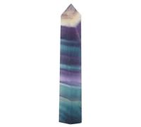 Socobeta Varita de de Fluorita Natural, Piedra Curativa para Limpieza Energética y Meditación de Crecimiento Espiritual para Decoración del Hogar (70 mm-75 mm)