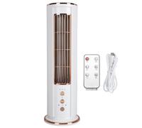 Socobeta Ventilador de Escritorio sin Aspas, Ventilador de Mesa de Escritorio USB con Control Remoto, Funcionamiento Silencioso de 3 Velocidades para Oficina, Dormitorio y Hogar