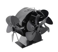 Socobeta Ventilador de Estufa de Calor de 3 Cabezales con 18 Aspas para un Flujo de Aire Eficiente, Ideal para Estufas de Leña Domésticas