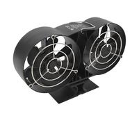 Socobeta Ventilador para Chimenea de 12 Aspas que Hace Circular Eficientemente el Aire Caliente para Estufas de Leña Diseño Compacto de Aluminio 25,5 X 5, X 16 Cm