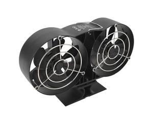 Socobeta Ventilador para Chimenea de 12 Aspas que Hace Circular Eficientemente el Aire Caliente para Estufas de Leña Diseño Compacto de Aluminio 25,5 X 5, X 16 Cm