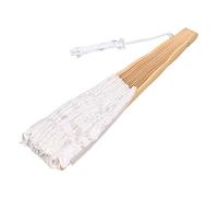 Socobeta Ventilador Plegable, Plegable de Transporte de Ventiladores Decorativos de Diseño de Diseño Fácil para Decorar para Decoración (Blanco)