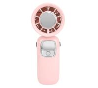 Socobeta Ventilador Portátil de Mano, Ventilador de Cuello con Refrigeración, Magnético de Hielo para Uso Diario, Actividades Al Aire, Compacto y Plegable, 4000mAh (Rosa)
