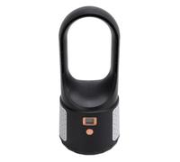 Socobeta Ventilador Portátil sin Cuchilla, Ventilador de Mesa Silencioso de 6 Velocidades con Pantalla de Alimentación de la Oficina (Negro)