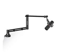 Socodox Brazo Micrófono Soporte Brazo Micrófono Mesa Compatible con Blue Yeti Rode PodMic Abrazadera 7cm 2kg Carga Brazo Mic de Bajo Perfil para Streaming Podcast Home Office Negro