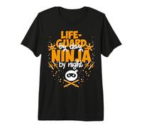 Socorrista en el día Ninja de Noche - Mejor Salvador Camiseta Premium