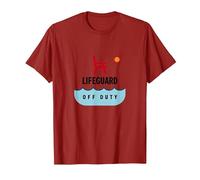 Socorrista Fuera de Servicio Vacaciones Playa Diversión Verano Camiseta, Hombre, Arándano, L