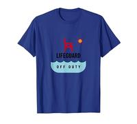 Socorrista Fuera de Servicio Vacaciones Playa Diversión Verano Camiseta, Hombre, Azul Real, XL