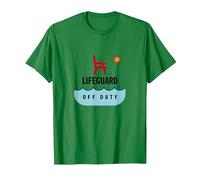 Socorrista Fuera de Servicio Vacaciones Playa Diversión Verano Camiseta, Hombre, Verde Kelly, M