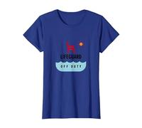Socorrista Fuera de Servicio Vacaciones Playa Diversión Verano Camiseta, Mujer, Azul Real, L