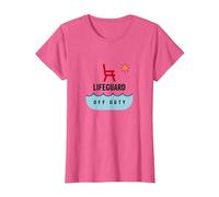 Socorrista Fuera de Servicio Vacaciones Playa Diversión Verano Camiseta, Mujer, Rosa Jaspeado, XXL