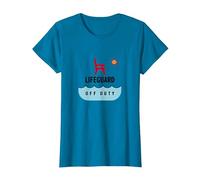 Socorrista Fuera de Servicio Vacaciones Playa Diversión Verano Camiseta, Mujer, Zafiro, XL