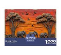Socorro Safari Africano Material De Papel Resistente Buen Rompecabezas, Apto para Relax En Casa Y Hobbies Personales 38x26cm/1000pcs