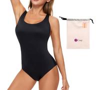 So'Cosy Traje de Baño Menstrual de Una Pieza - Anti-Filtración Reglas y Post-Parto, Flujo Ligero a Moderado - Impermeable, Cómodo, Discreto - Mujer y Adolescente, Negro , XXL