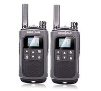 SOCOTRAN Walkie Talkie Recargable de Larga Distancia Walkie Talkie T80 PMR con código de privacidad VOX PMR446 Radio de jamón Portátil Gratis Radio de 2 vías 8CH con Base de Cargador