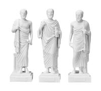 Socrates Aristóteles Platón Filósofo Griego Set Estatua Escultura