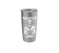 Sócrates Corrupción Juventud Divertida Filosofía Policía Mugshot Vaso térmico de acero inoxidable de doble pared