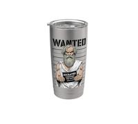 Sócrates Corrupción Juventud Divertida Filosofía Policía Mugshot Vaso térmico de acero inoxidable de doble pared