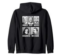 Sócrates Platón Aristóteles Descartes Nietzsche Filosofía Sudadera con Capucha