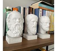 Socrates Platon Aristóteles - Juego de 3 figuras de filósofos griegos, 15 cm