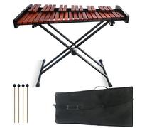 SOCROTO Xilófono profesional de madera de 37 teclas Glockenspiel con soporte de altura ajustable, kit de instrumentos con mazos y bolsa