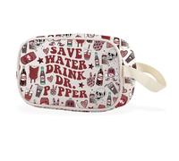 Soda Addict - Bolsa de maquillaje transparente para beber refrescos, regalo para los amantes de las bebidas gaseosas, Save Dr Cbag Eu, Multifuncional: