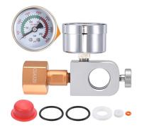 Soda Co2 adaptador de recarga con 3500 psi medidor de presión Soda Pink Co2 Cilindro para Carbonator recarga Adaptador rápido para soda Streaming Art Pink Soda Maker Co2 Cilindro (CGA320)