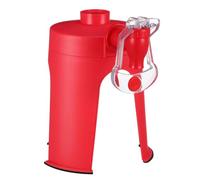 Soda Dispenser, Cola Saver, Beverage Gadget, Hand Pressure Tap, Inverted Pour Design, Red ABS, One-Piece, 6.69 inches, Home Bar Use for Lemonade, Carbonated Drinks, Parties