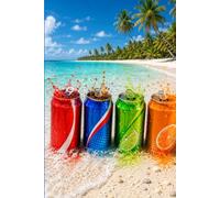 Soda splash Cover Notebook, Note Book, Hardcover, 120 pages for writing, high quality lined paper 6x9: Teen Women Men Creative Work Office College School (Drinks Collection)