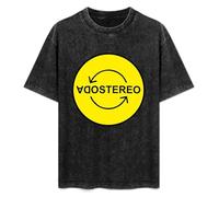 Soda Stereo - Camiseta casual de verano de manga corta con cuello redondo y algodón, unisex, color negro, Negro, S
