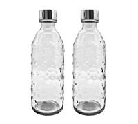 SodaBär Botellas de vidrio (paquete doble) para carbonatadoras de agua 0,7 l con TWIN SECURE