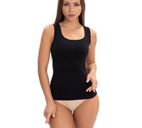 Sodacoda Camiseta moldeadora de compresión sin costuras, con control de abdomen y cintura, Negro, S