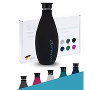 SodaNature® Funda protectora de diseño para botellas de cristal SodaStream | funda de neopreno de alta calidad con efecto de refrigeración 10 horas + protección contra roturas | accesorio para