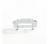 SODANY Estantería de Baño Sin Taladrar, Organizador Multiusos de Aluminio Resistente al Agua, Estante Adhesivo Sin Agujeros para Ducha y Cocina, Carga Máxima 5kg, Diseño Moderno y Duradero