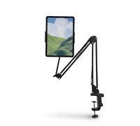 SODANY Soporte Móvil Tablet Brazo Articulado para Mesa, Pinza Ajustable 360°, Robusto. Compatible con iPad, iPhone, Webcam y Luz Anillo. Soporte Profesional para Streaming, Cocina, Grabación Cenital