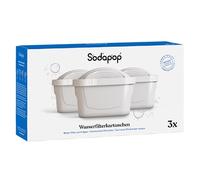 Sodapop Cartuchos de filtro de agua, 3 unidades, compatibles con BRITA®* MAXTRA®* y MAXTRA+®* jarras de filtro de agua con sistema PerfectFit* que reduce el sabor de las sustancias en el agua potable