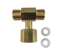 Sodas Cilindro de latón CO2 adaptador de tanques de cilindro de CO2, conector de 3 vías, ajuste de conexión rápida, adaptador de tanque fácil de instalar