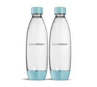 Sodastream 2 botellas fundidas lavables en lavavajillas para gasador DUO, TERRA, E-TERRA, ART, GAIA, color azul claro