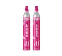 SodaStream 2 cilindros de CO2 para hacer agua con gas, sistema de gas de conexión rápida, hace bebidas gaseosas de 60 litros, compatible con Terra, Duo y Art, reduce los residuos de plástico, color