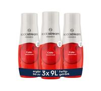 SodaStream 3 jarabes de cola, 1 botella de 9 litros de bebida preparada, preparado en segundos y siempre fresco, 3 x 440 ml