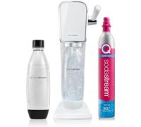 SodaStream Art - Máquina Gasificadora de Agua, con 1 Botella Fuse de 1 L de Plástico Reutilizable y 1 Cilindro de Gas Quick Connect, Hasta 60L de Agua con Gas, Diseño Elegante, Uso Fácil, Color Blanco