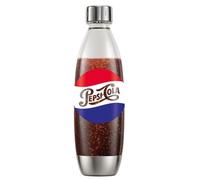 SodaStream - Botella de 1 L Fuse Pepsi Edición Limitada para Máquina de Agua Espumosa y Soda | Tecnología Snap & Lock Clipser | Compatible con Lavavajillas | Sin BPA | Detalles Acero Inoxidable