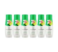 Sodastream, Concentrados 7UP, 100% sabor original, con tapón dosificador, paquete de 6 unidades x 440 ml