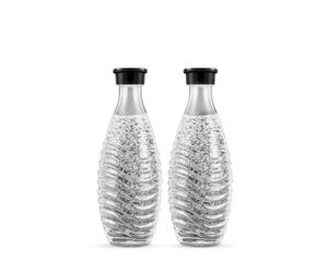 sodastream Cristal - 2x botellas de vidrio 0,7 L para gasificar agua | Aptas para el lavavajillas, reutilizables, compatibles con las máquinas Penguin y Crystal