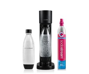 SodaStream Gasador de agua para transformar el agua en agua espumosa, incluye 1 botella de 1 litro y 1 cilindro de dióxido de carbono Co2 alimentaria de 425 gr con enganche rápido