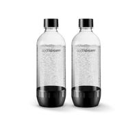 Sodastream - Juego de 2 botellas de gasificación, clásicas, compatibles con lavavajillas - Modelo grande, 1 L - Material: Tritan, sin BPA