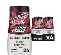 SodaStream MTN Dew Code Red Zero Sugar - Mezcla de bebida (440 ml, paquete de 4)